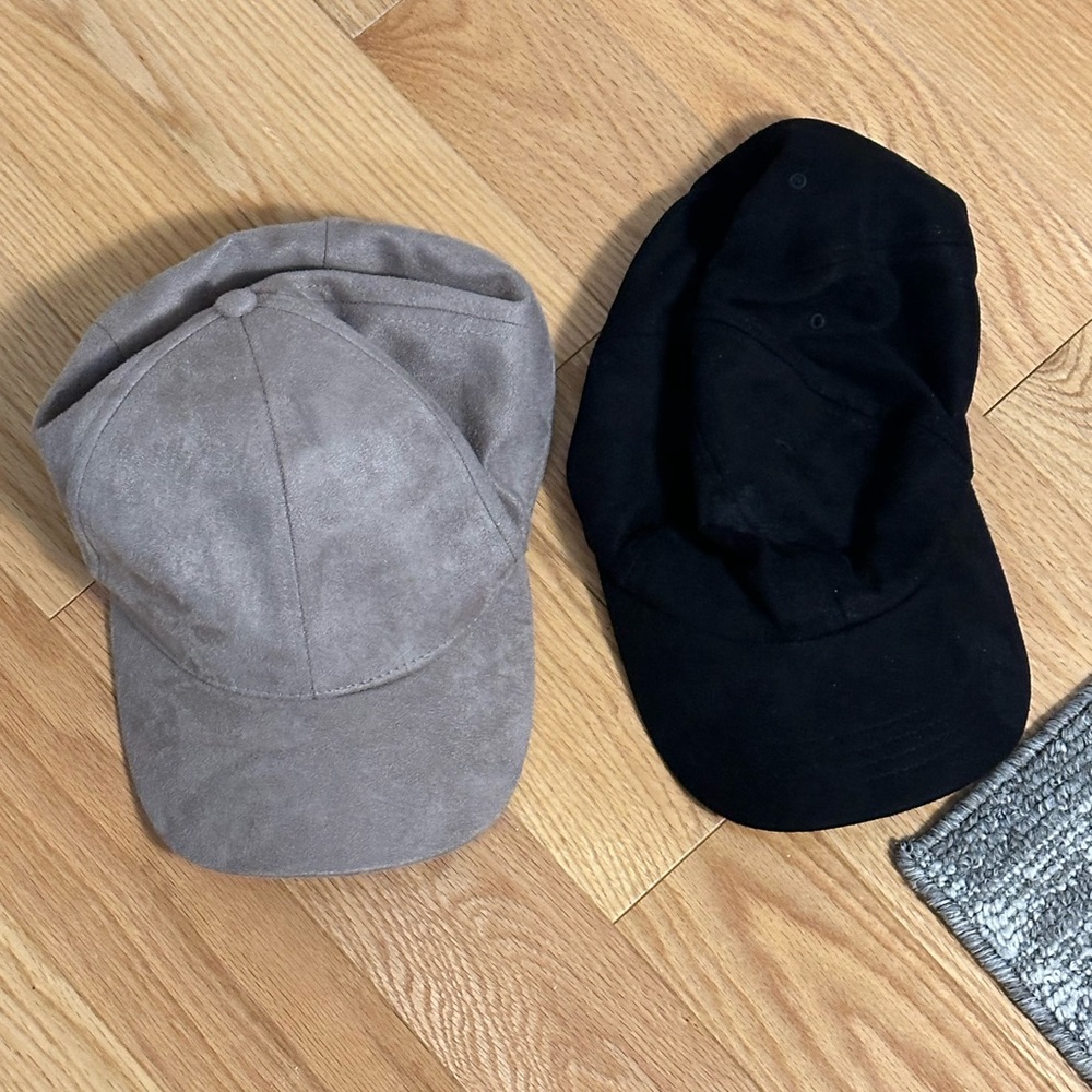 Suede baseball hats